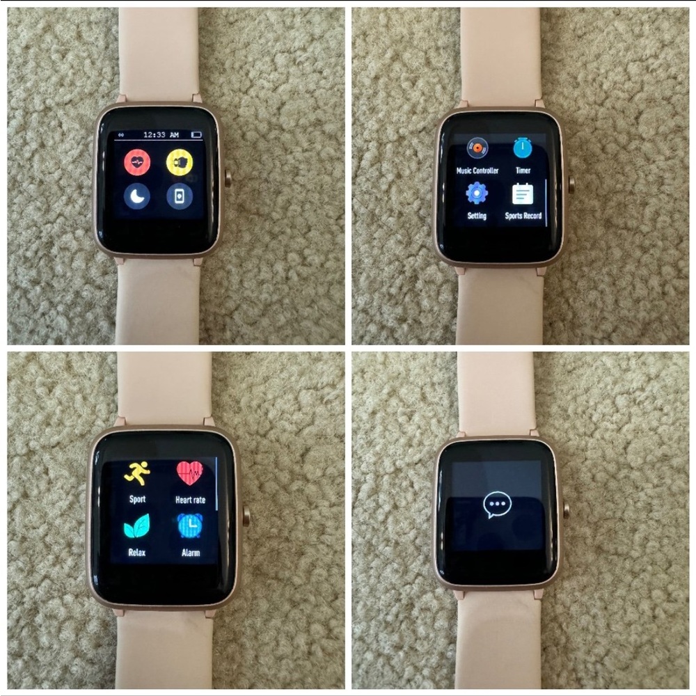 Pink Smartwatch Fitness Tracker